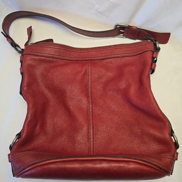 Vintage Fossil Maddox Burgundy Red Bucket Bag-Great Condition - Picture 3 of 5